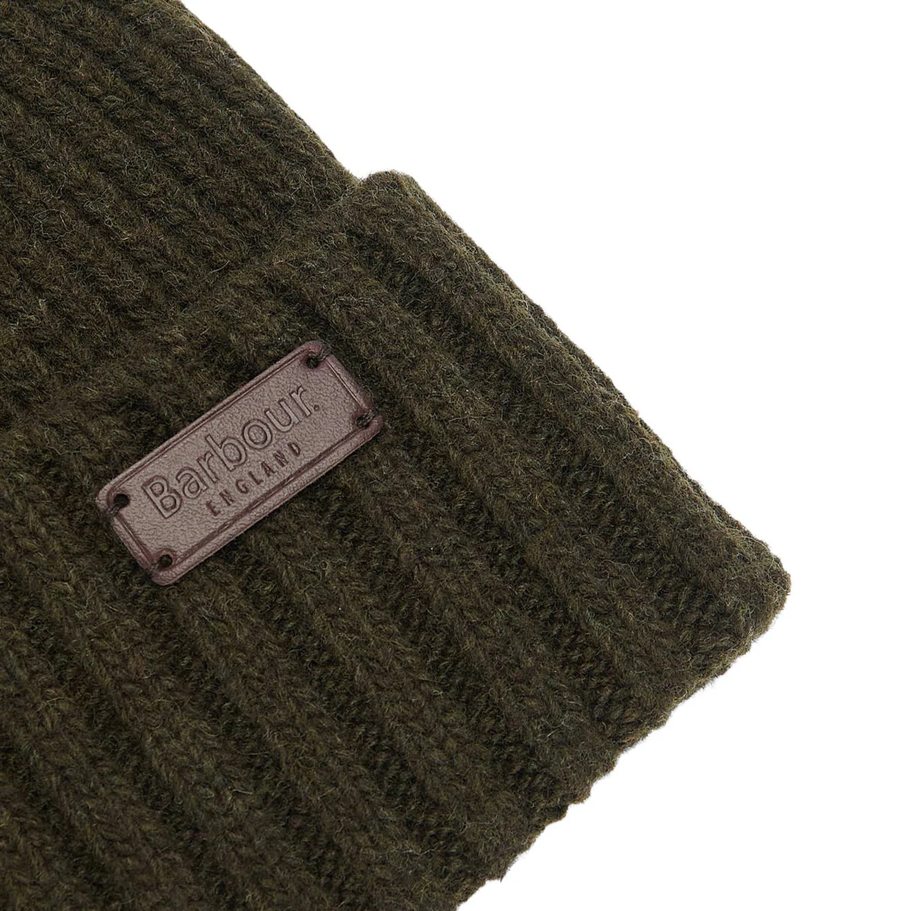 Barbour Carlton Beanie Hat Dark Green - Image 3