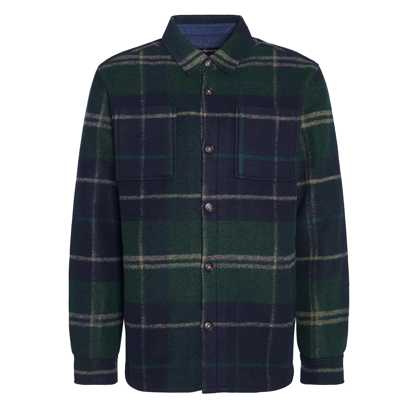 Barbour Chapter Tailored Check Overshirt Green Loch Tartan