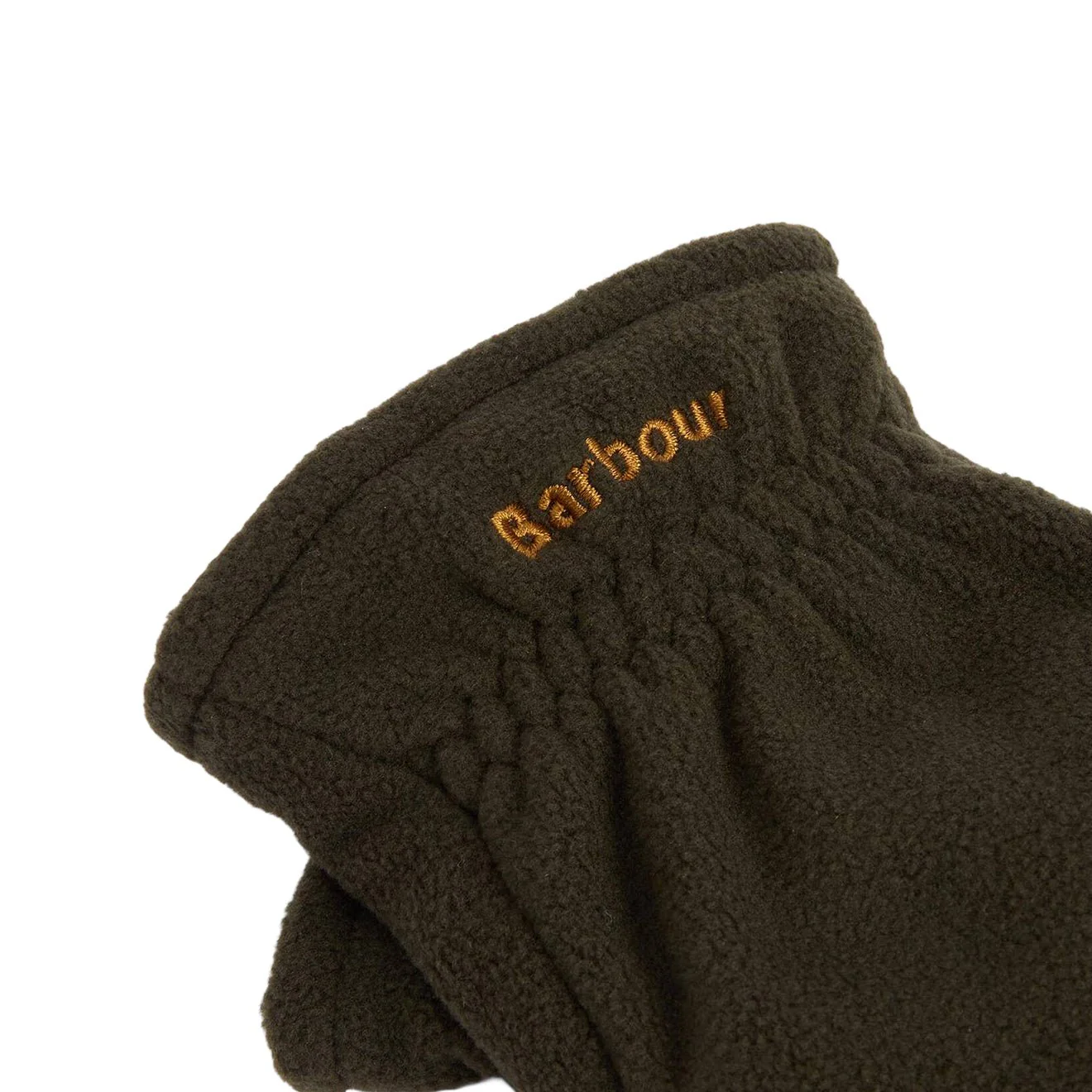Barbour Coalford Fleece Gloves Dark Olive - Image 3