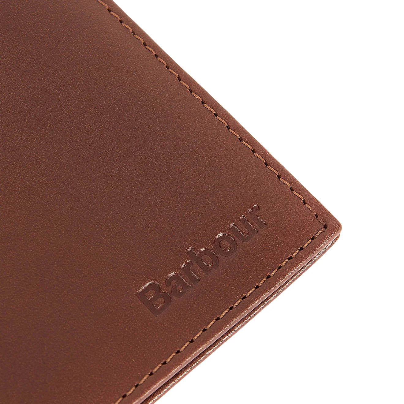Barbour Colwell Leather Billfold Wallet Brown/Classic - Image 3