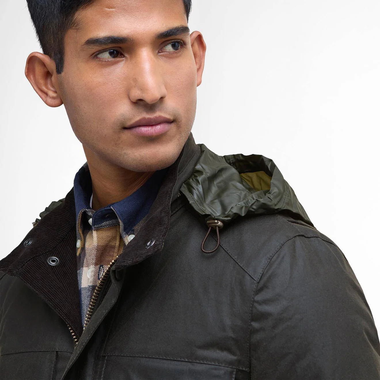 Barbour Corbridge Waxed Jacket Olive - Image 3