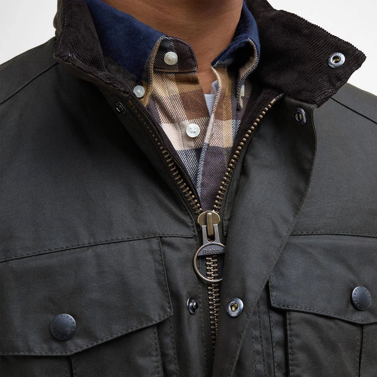Barbour Corbridge Waxed Jacket Olive - Image 5