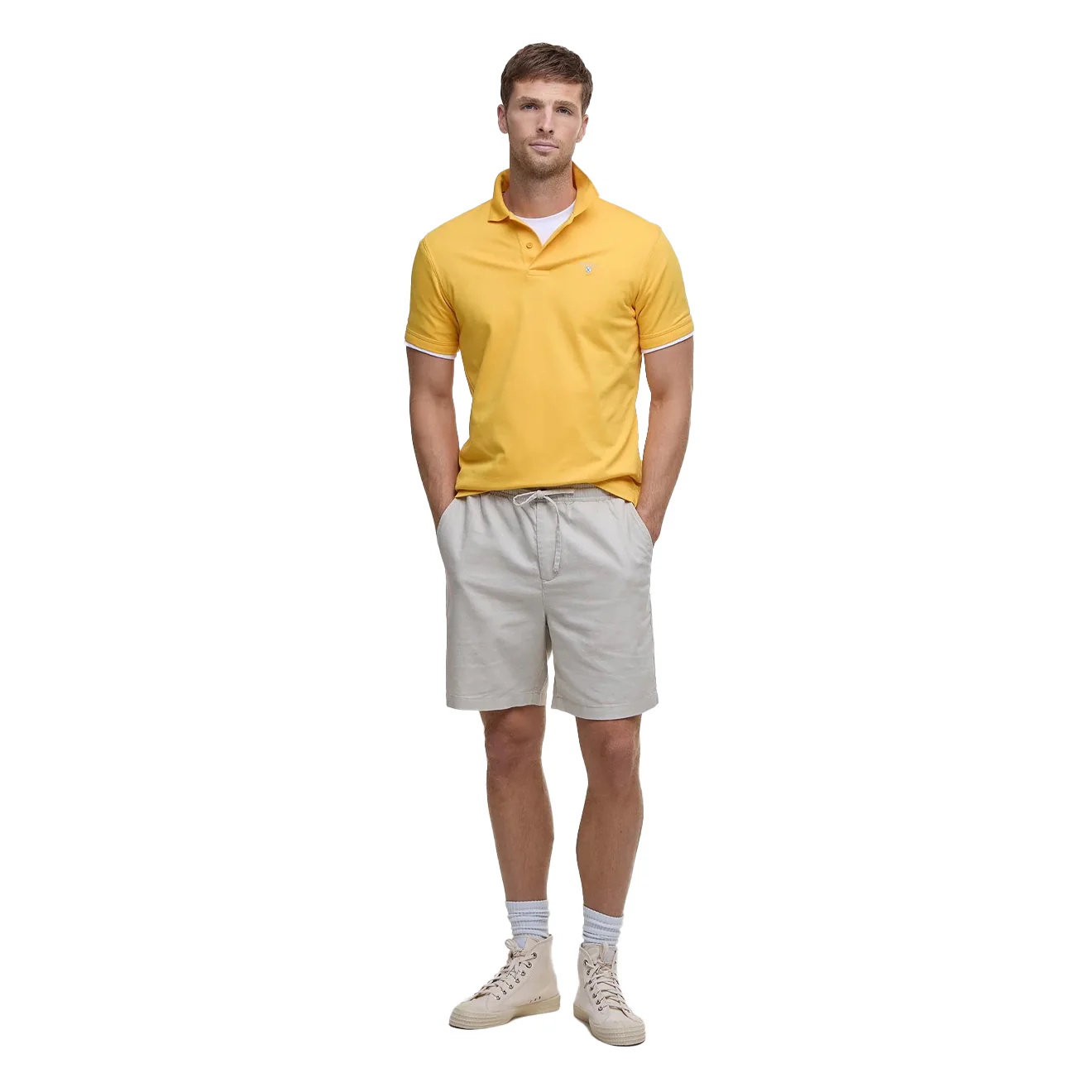 Barbour Cotton Linen Relaxed Short Mist - Image 2