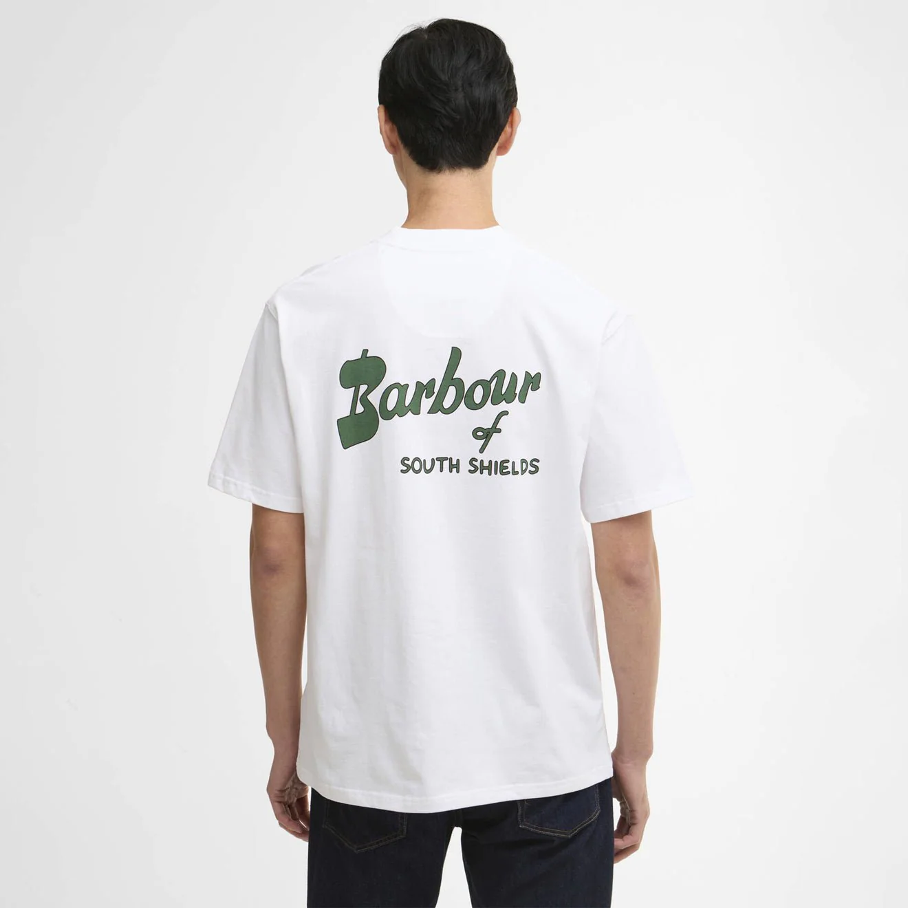 Barbour Crossby Archive Logo Oversized T-Shirt White - Image 3