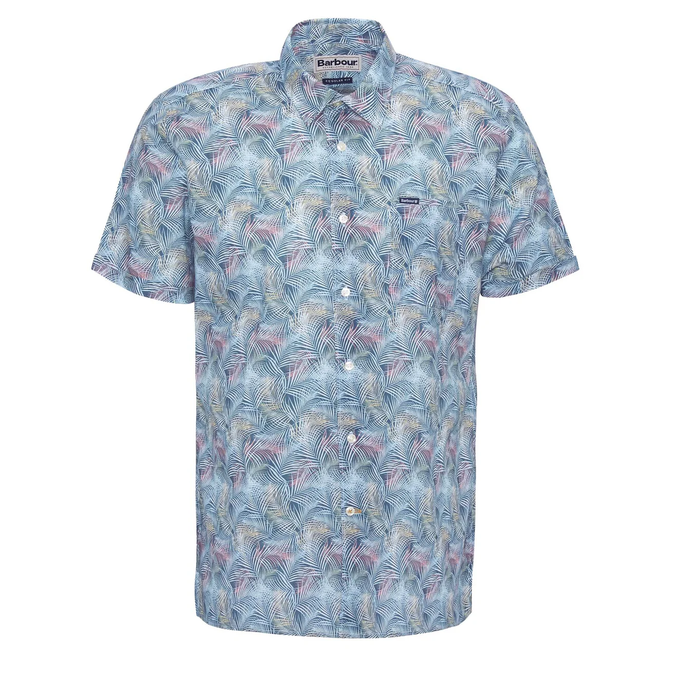 Barbour Devon Printed Summer Fit Shirt Dusk Blue