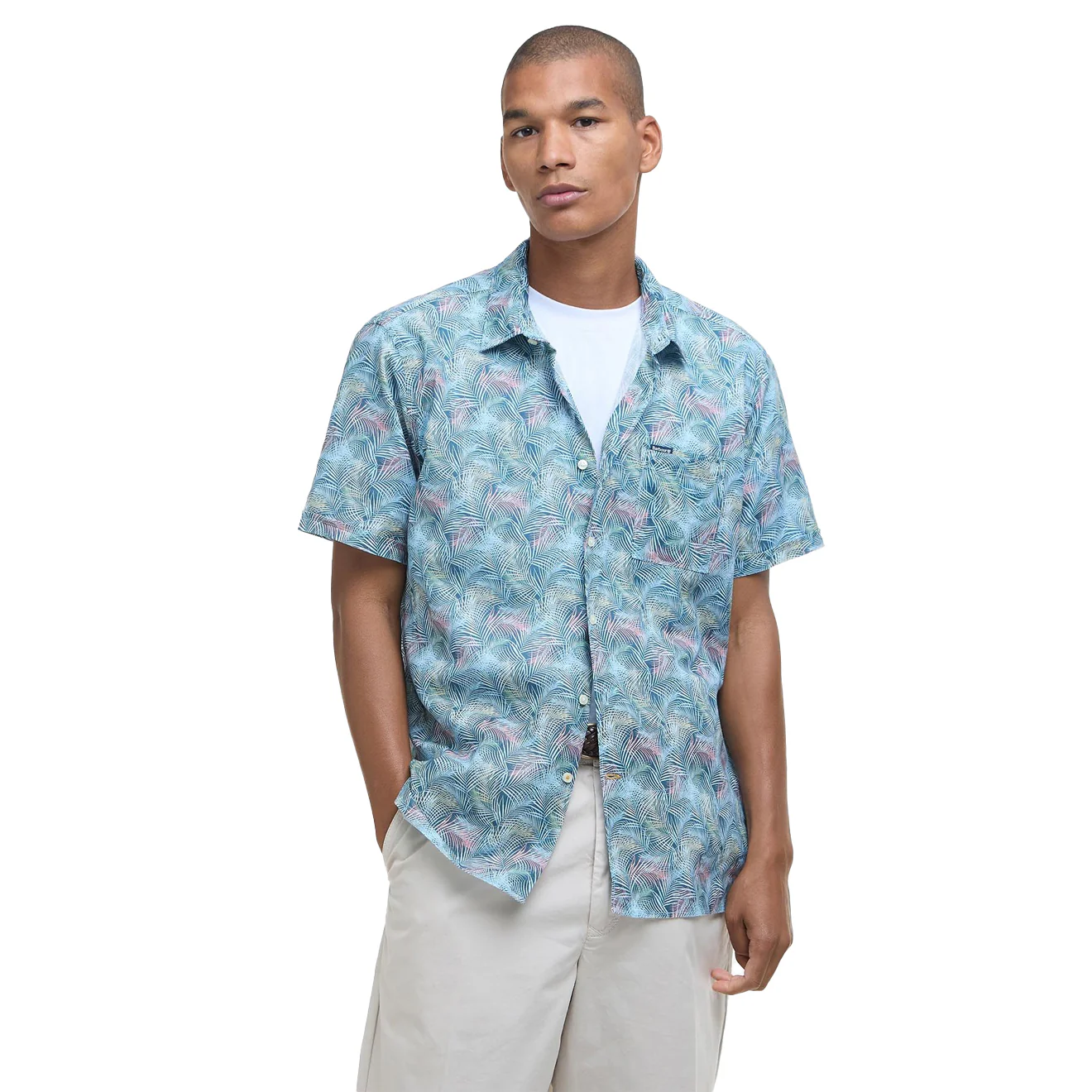 Barbour Devon Printed Summer Fit Shirt Dusk Blue - Image 2