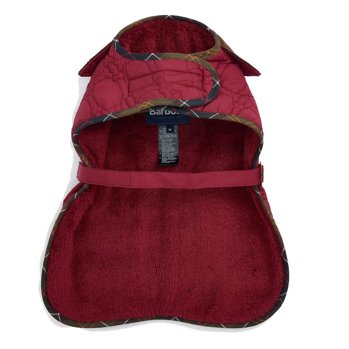 Barbour Dog Bone Quilted Dog Coat Cranberry - Image 2