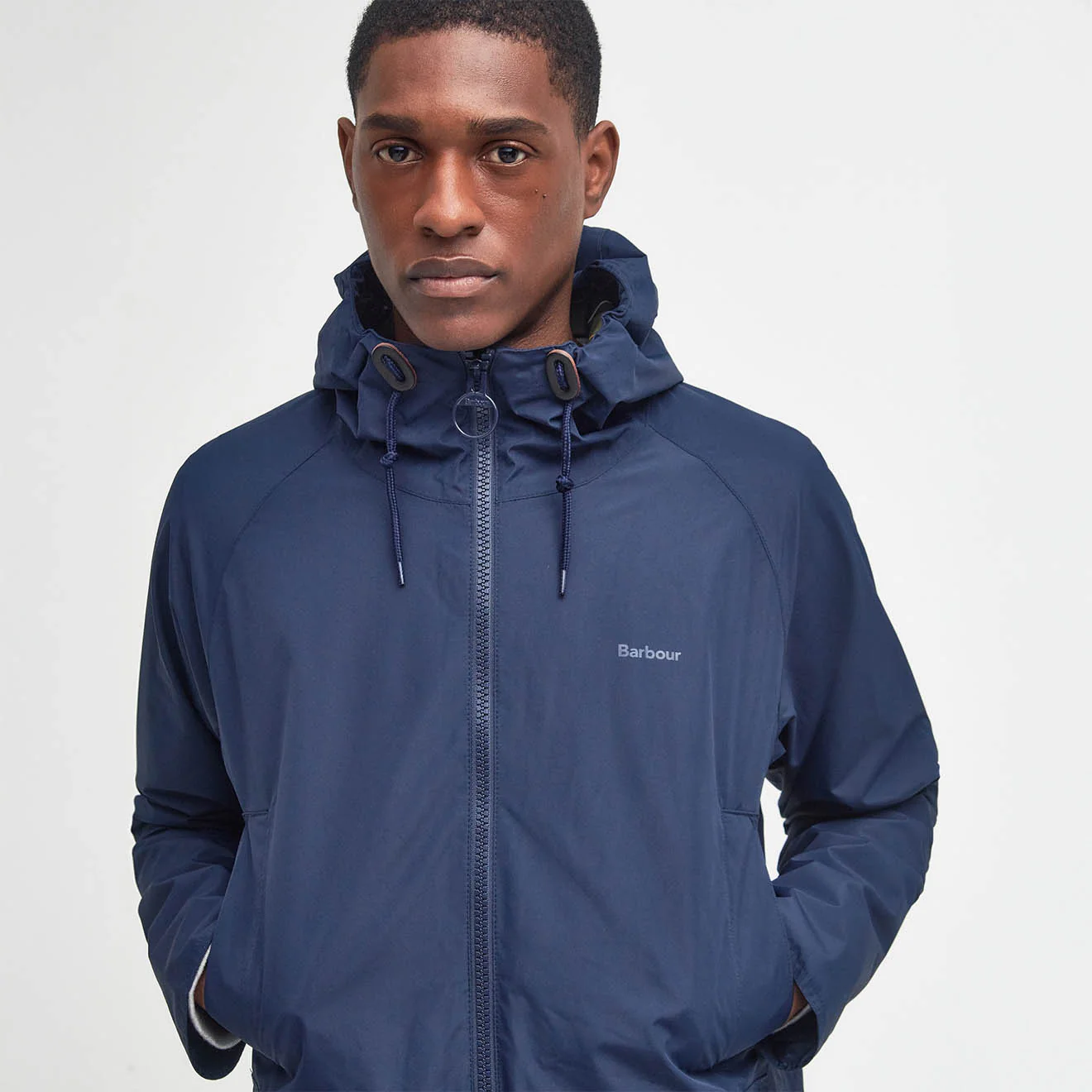 Barbour Domus Waterproof Jacket Navy/Classic - Image 5