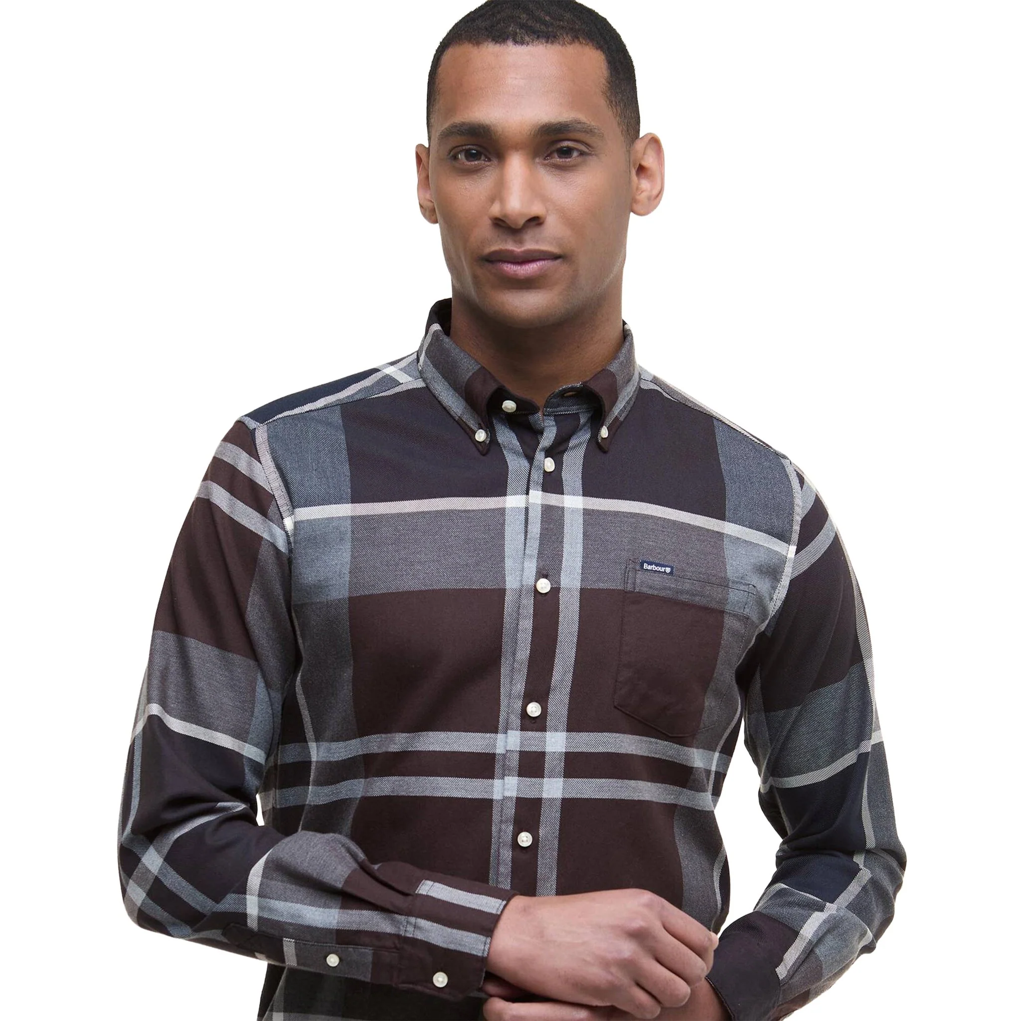 Barbour Dunoon Tailored L/S Shirt Midnight Oak Tartan - Image 4