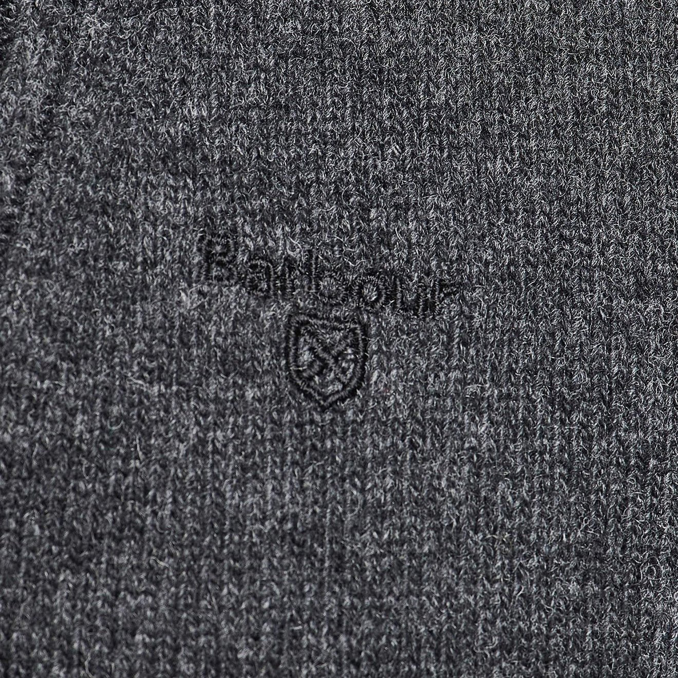 Barbour Essential Lambswool Half Zip Knitted Jumper Charcoal - Image 2