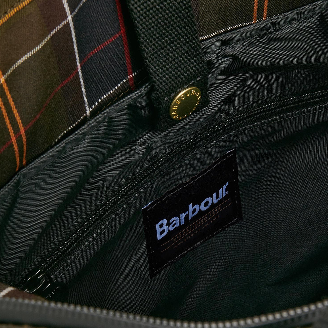 Barbour Field Wax Backpack Olive/Black - Image 3
