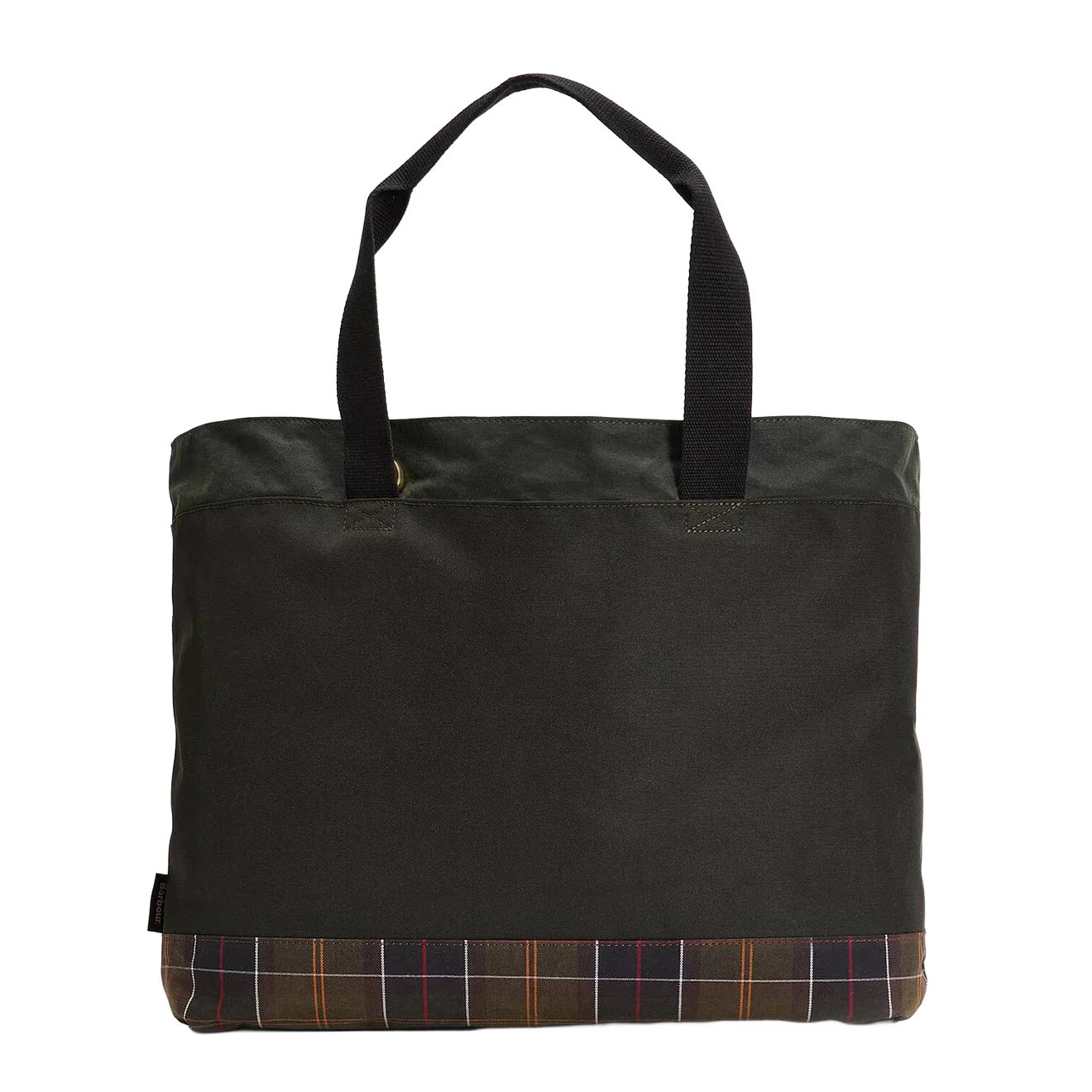 Barbour Field Waxed Tote Bag Sage/Classic - Image 2