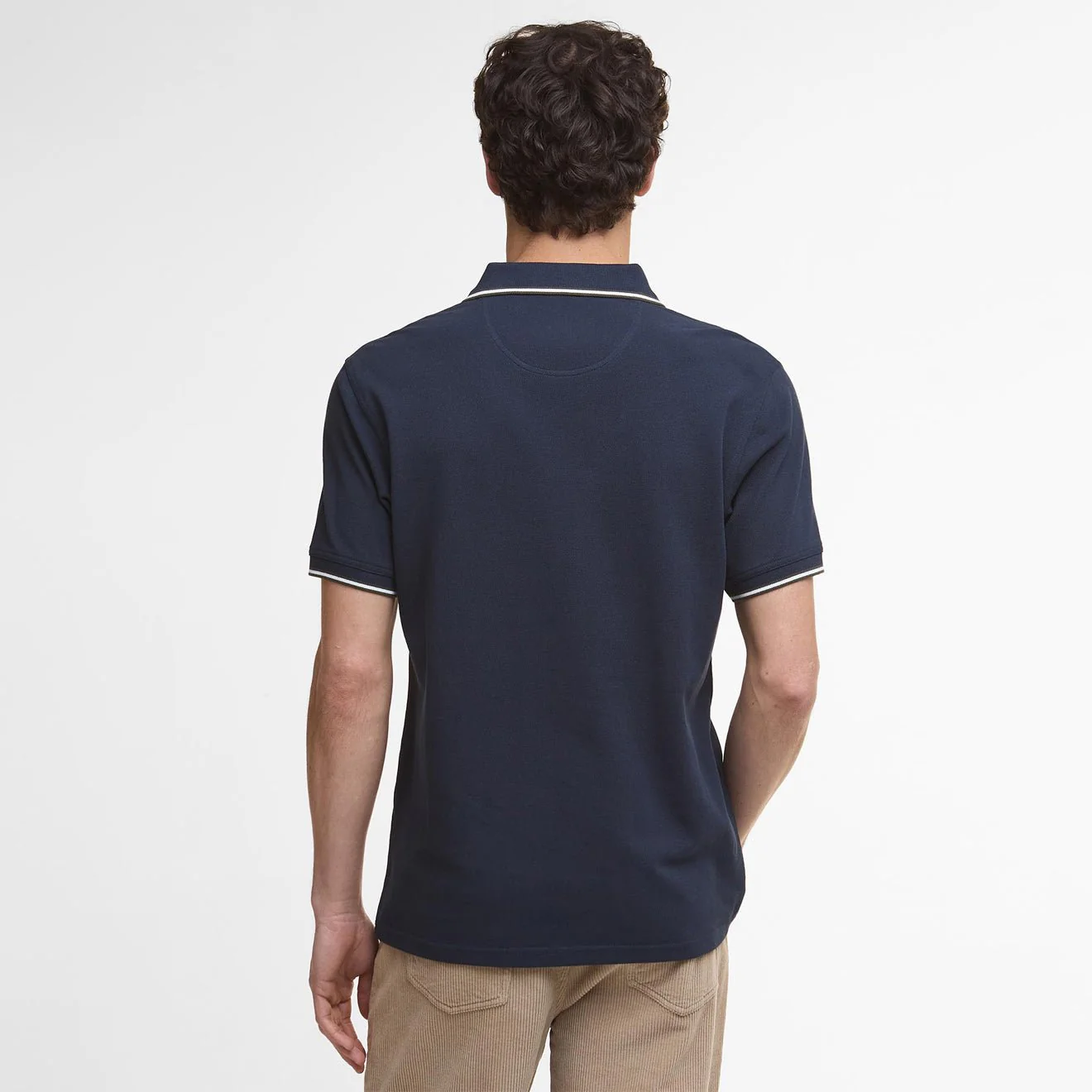 Barbour Fielding Tailored Polo Shirt Navy - Image 3