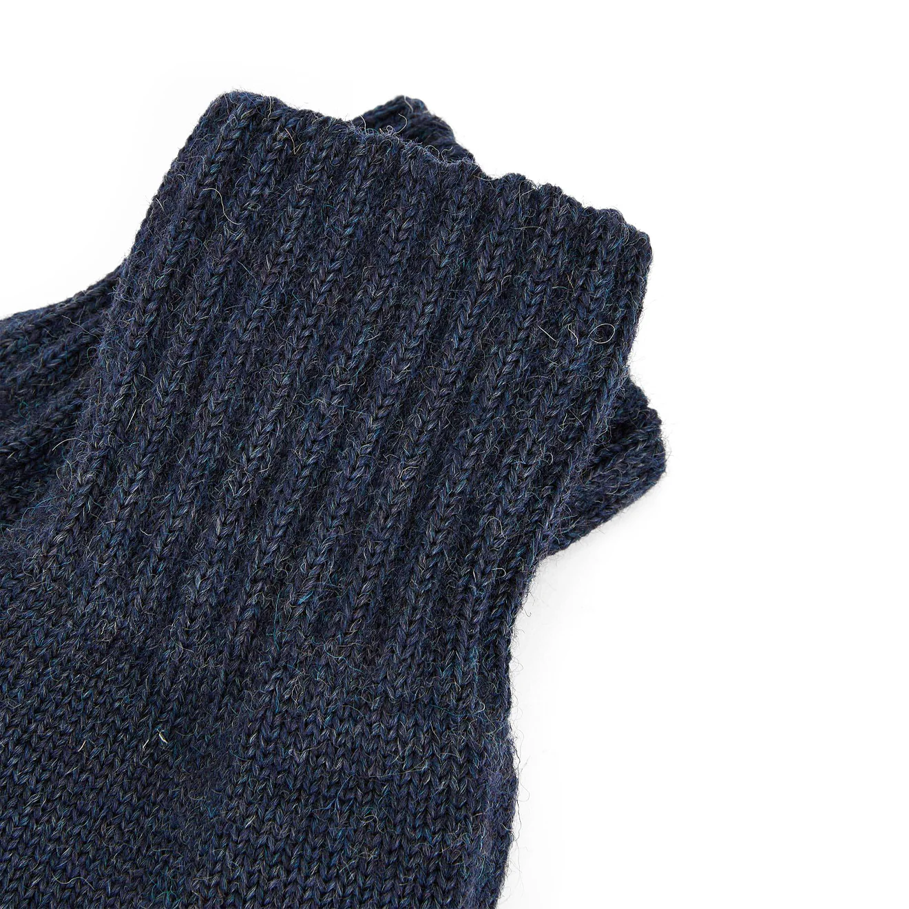 Barbour Fingerless Wool Gloves Navy - Image 3