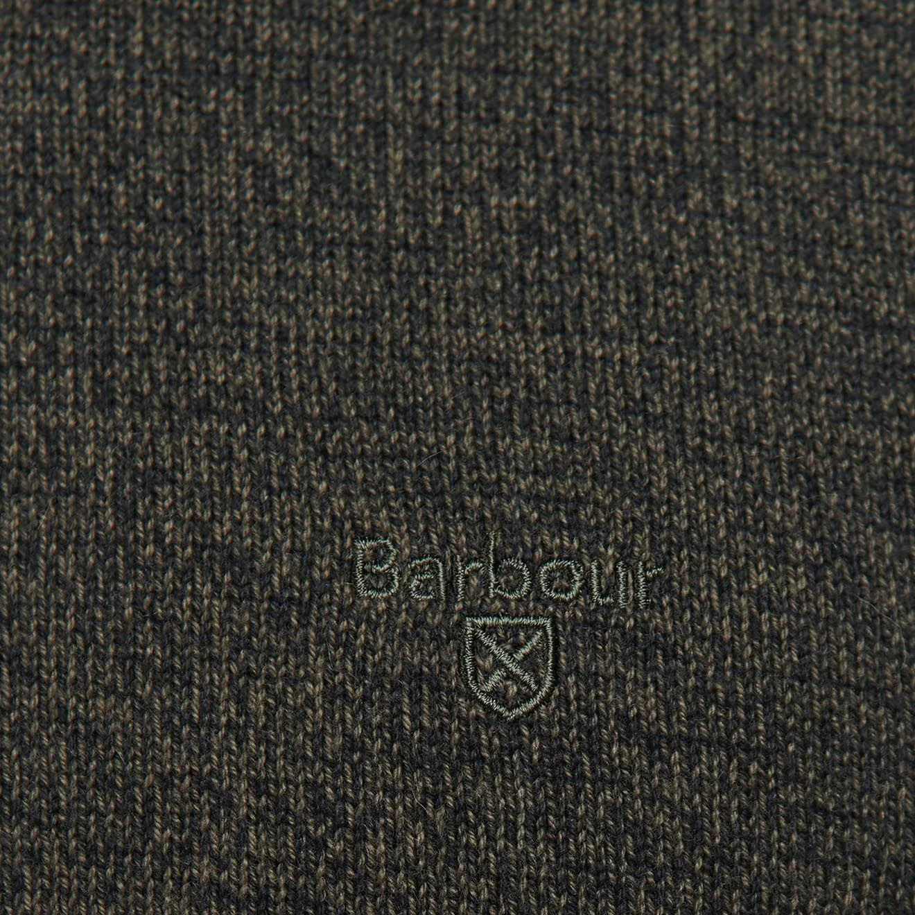 Barbour Firle Crew Jumper Olive Marl - Image 2