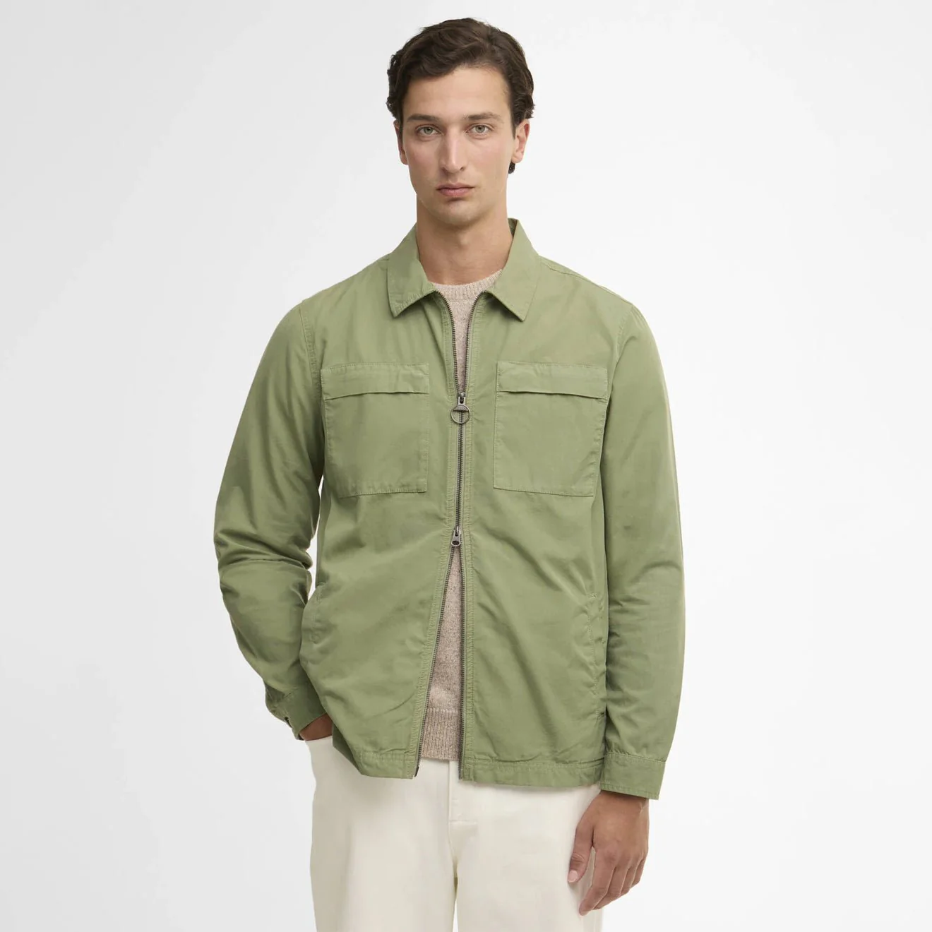 Barbour Glendale Overshirt Laurel Green - Image 2