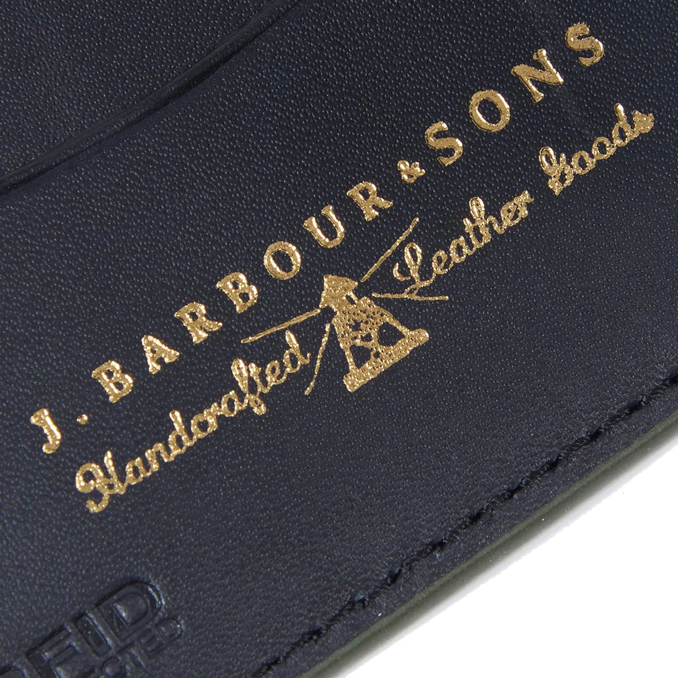 Barbour Grain Leather Billfold Wallet Black - Image 4