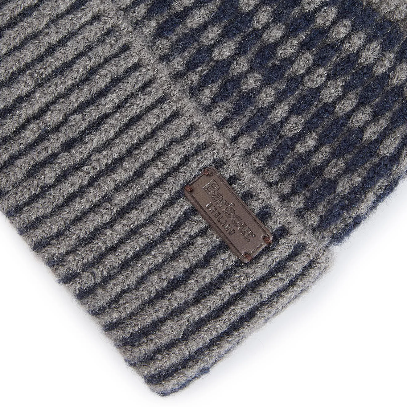 Barbour Harray Beanie Hat Blue Granite - Image 3