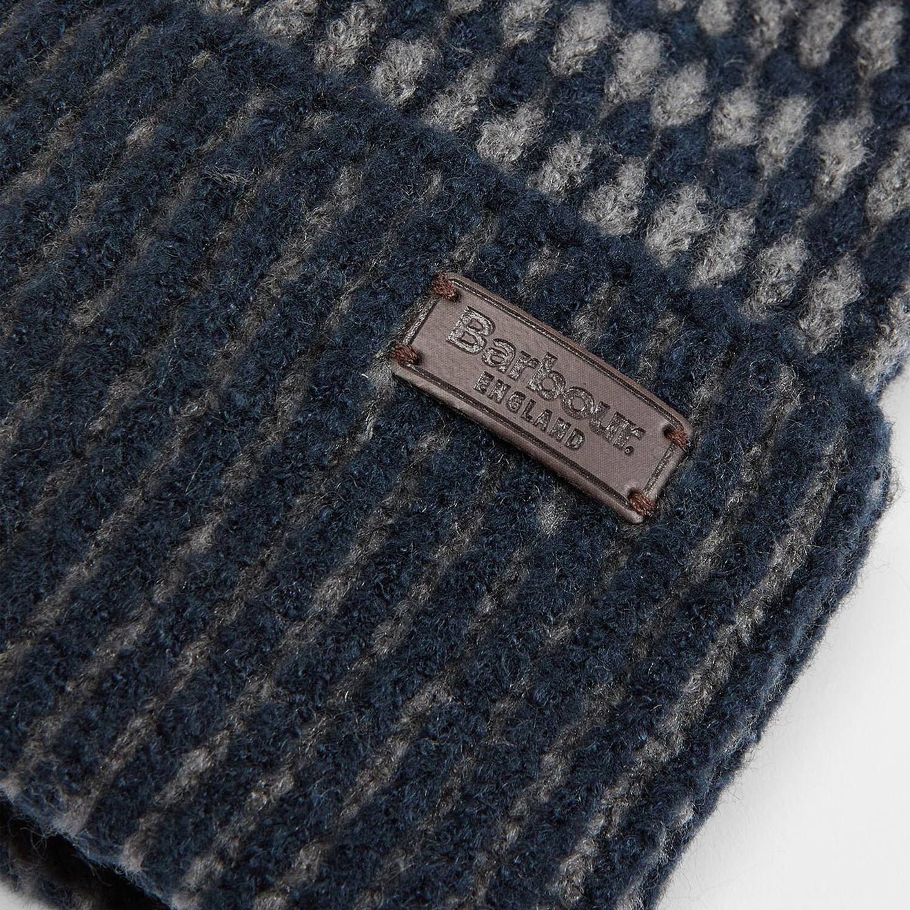 Barbour Harray Beanie Hat Navy/Basalt Blue - Image 2