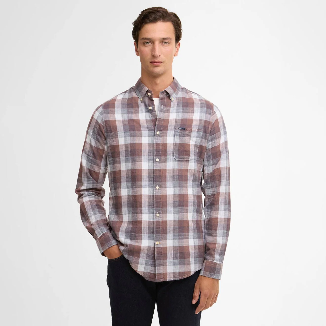 Barbour Hillroad Tailored L/S Shirt Peppercorn - Image 2