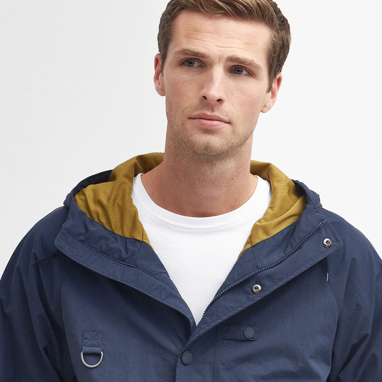 Barbour Hooded Utility Spey Jacket Navy - Image 4