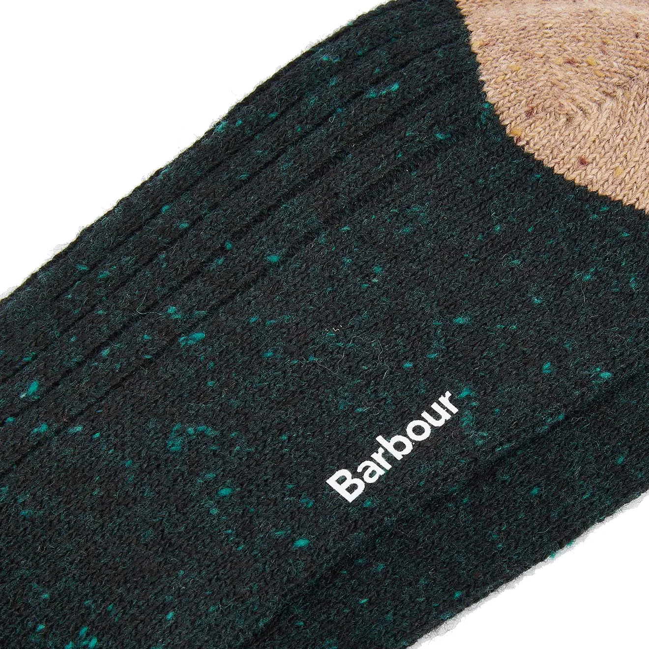 Barbour Houghton Socks Evergreen/Sandstone - Image 3