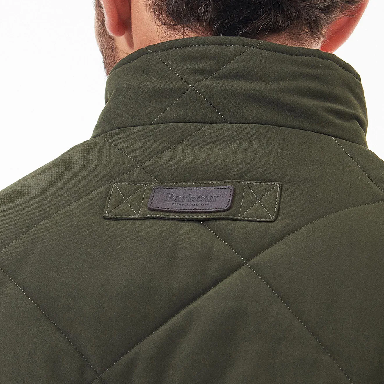 Barbour Hybrid Fleece Jacket Olive - Image 2