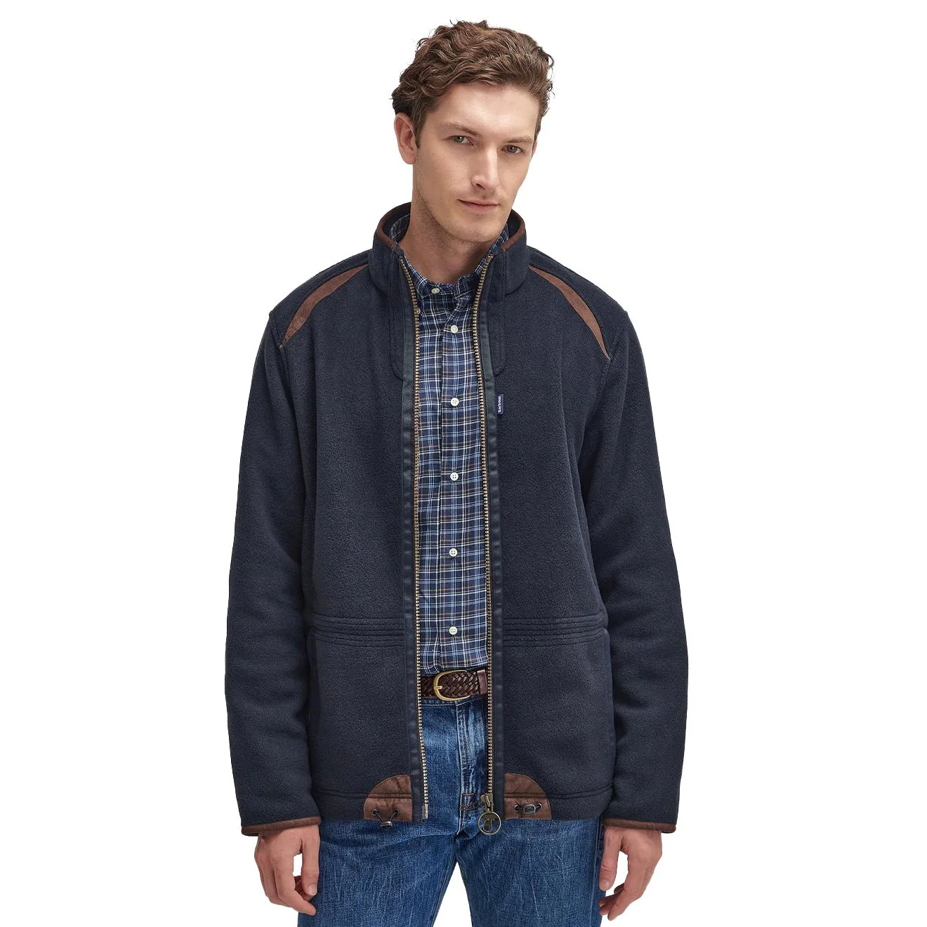 Barbour Langdale Fleece Jacket Navy - Image 2