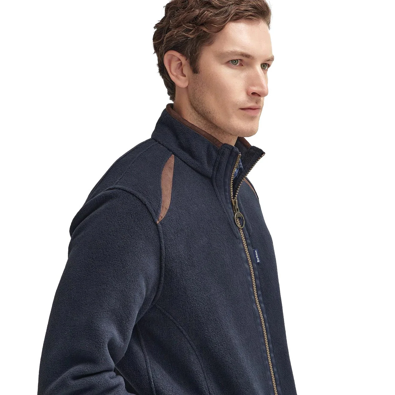 Barbour Langdale Fleece Jacket Navy - Image 4