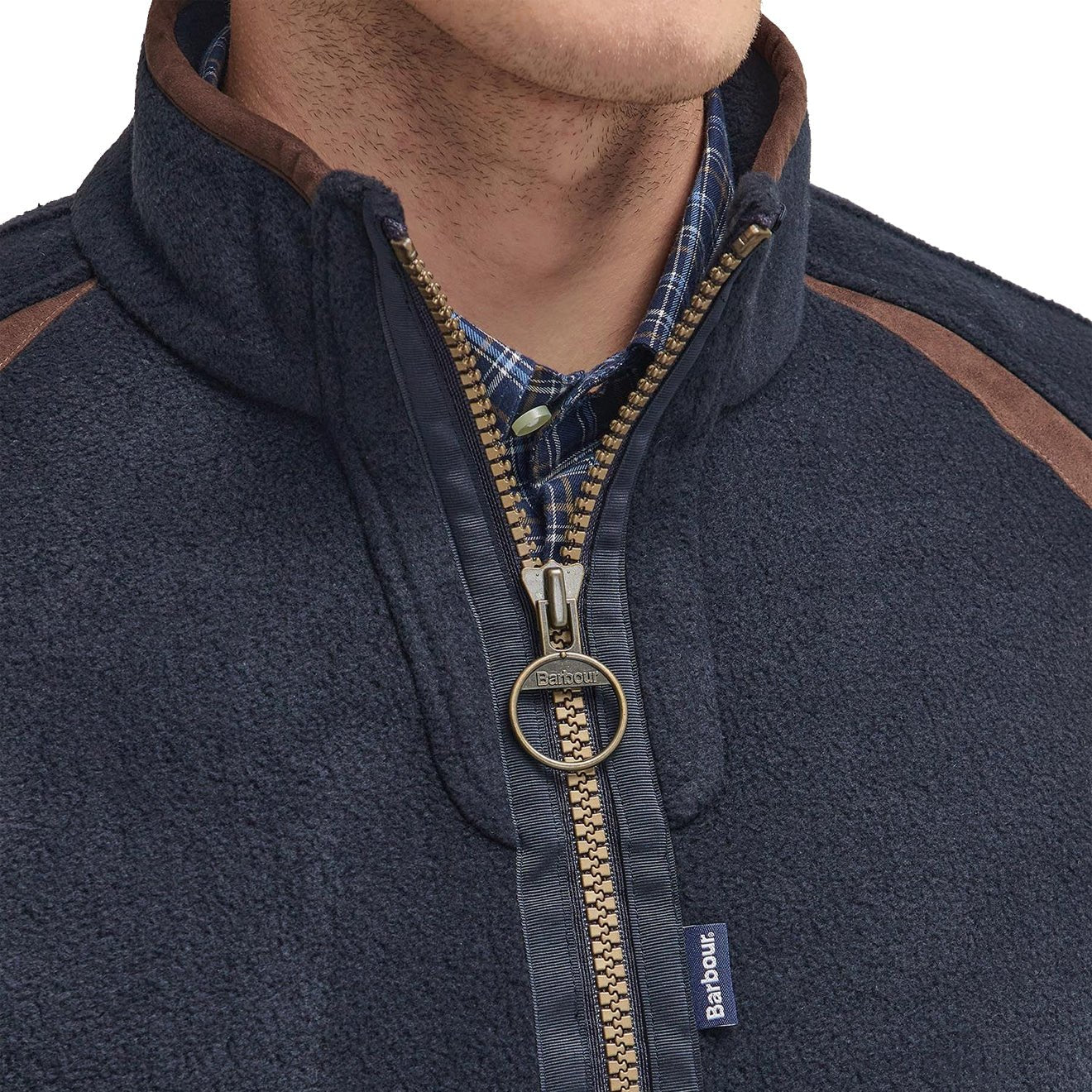 Barbour Langdale Fleece Jacket Navy - Image 5