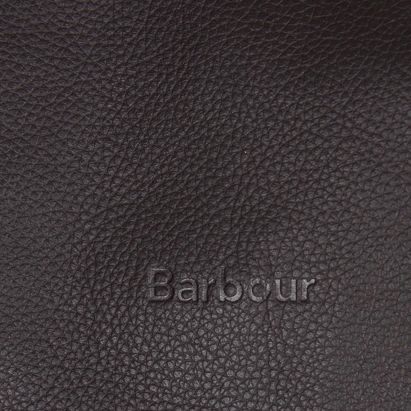 Barbour Leather Medium Travel Holdall Chocolate - Image 4