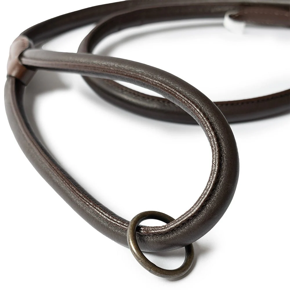 Barbour Leather Snap Lead Dark Brown - Image 2