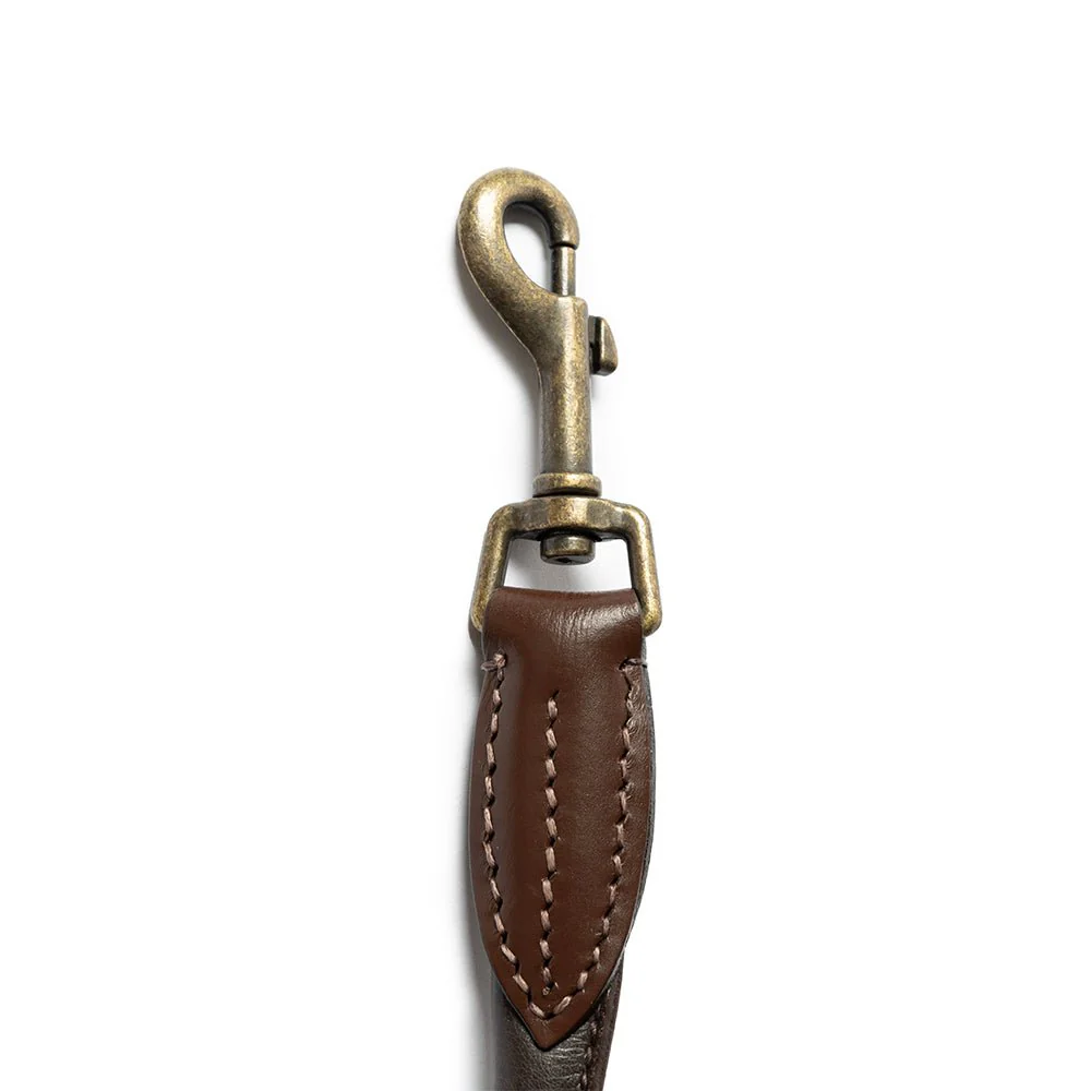 Barbour Leather Snap Lead Dark Brown - Image 3