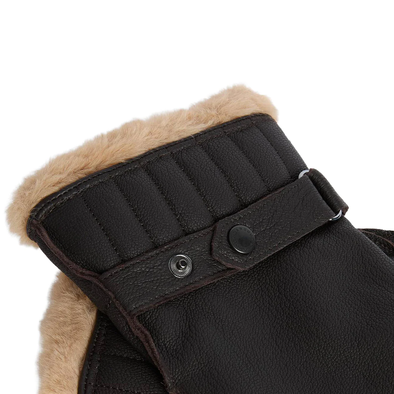 Barbour Leather Utility Gloves Brown - Image 2