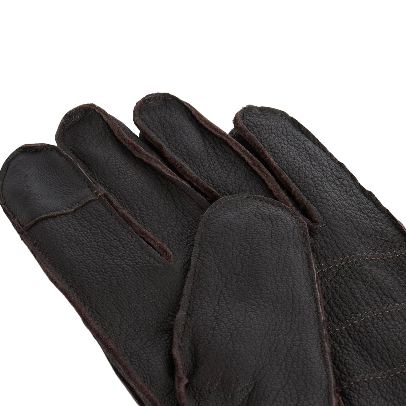 Barbour Leather Utility Gloves Brown - Image 3