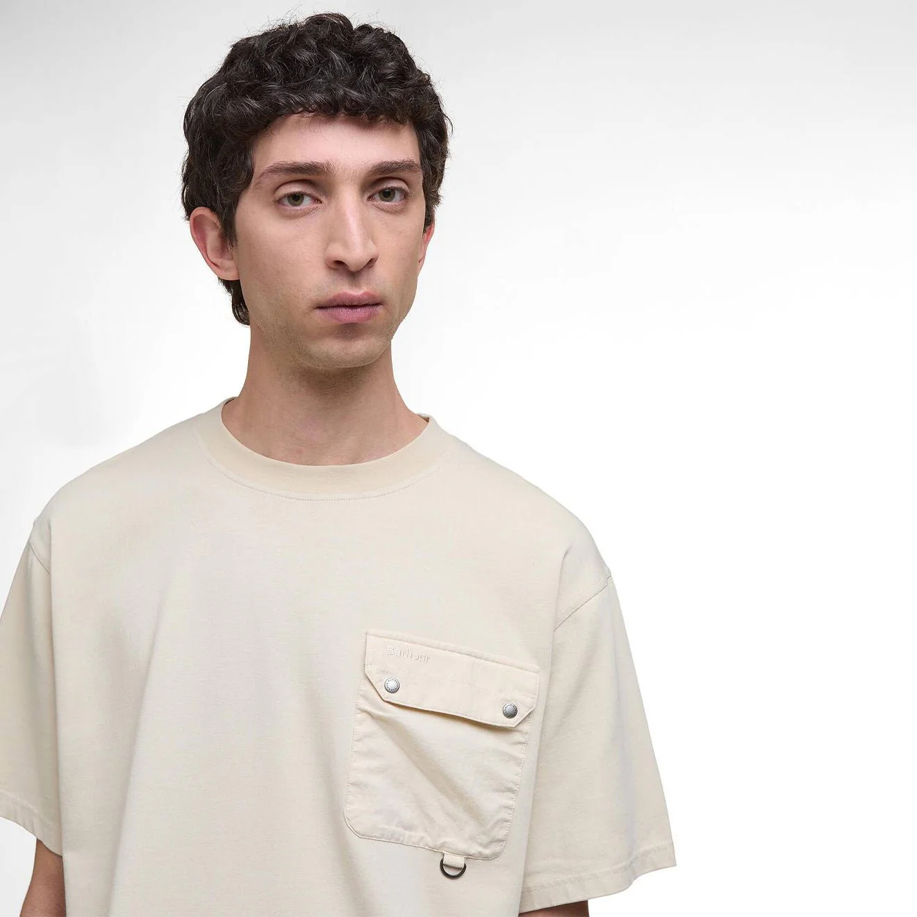 Barbour Leazes Oversized T-Shirt Ecru - Image 4