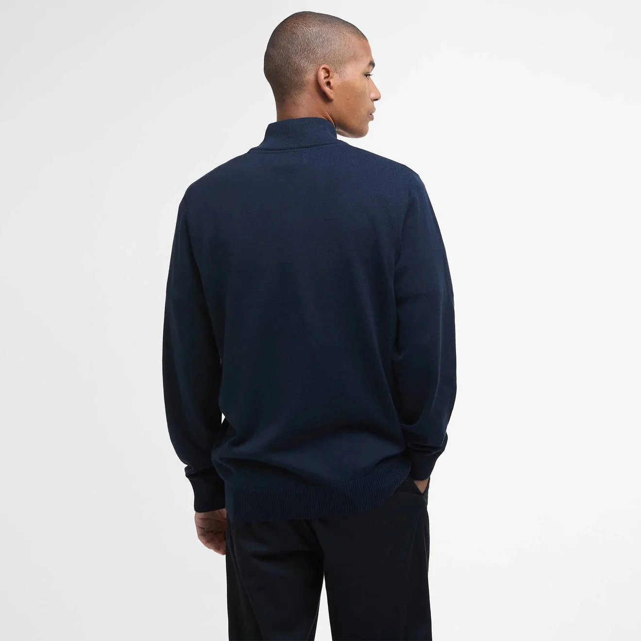 Barbour Lingwood Compact Quarter-Zip Jumper Navy - Image 3