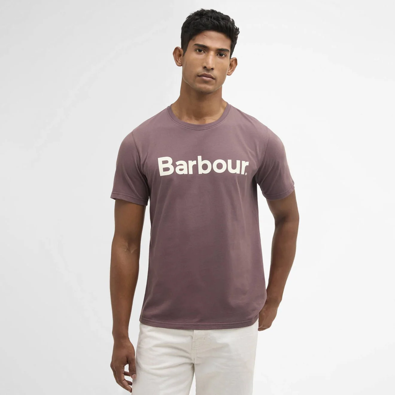Barbour Logo T-Shirt Peppercorn - Image 2