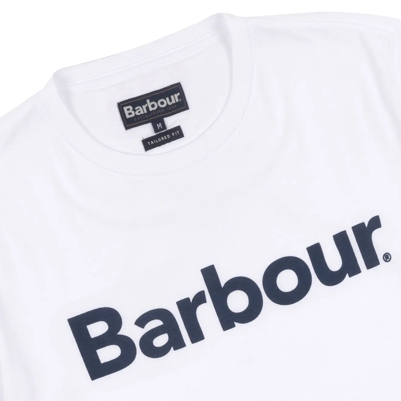 Barbour Logo T-Shirt White - Image 2