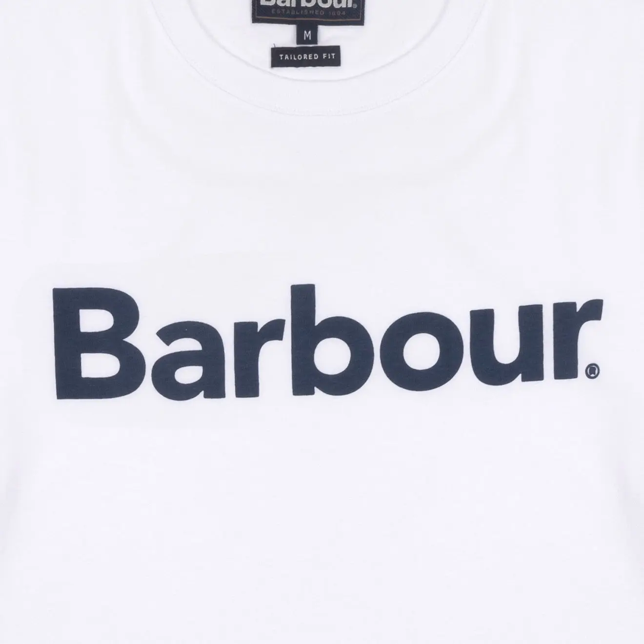 Barbour Logo T-Shirt White - Image 3