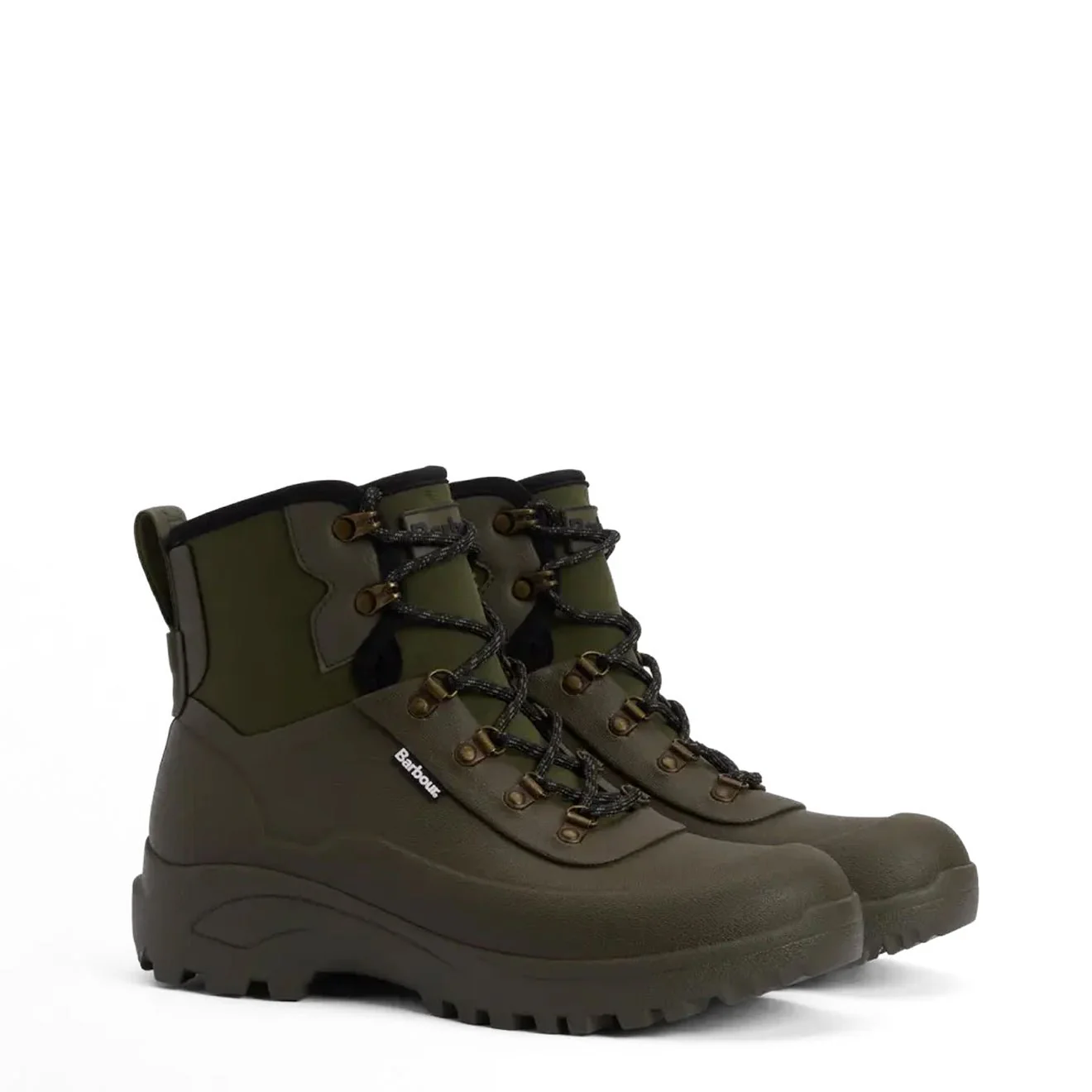 Barbour Marlow Lace Up Wellingtons Olive - Image 2
