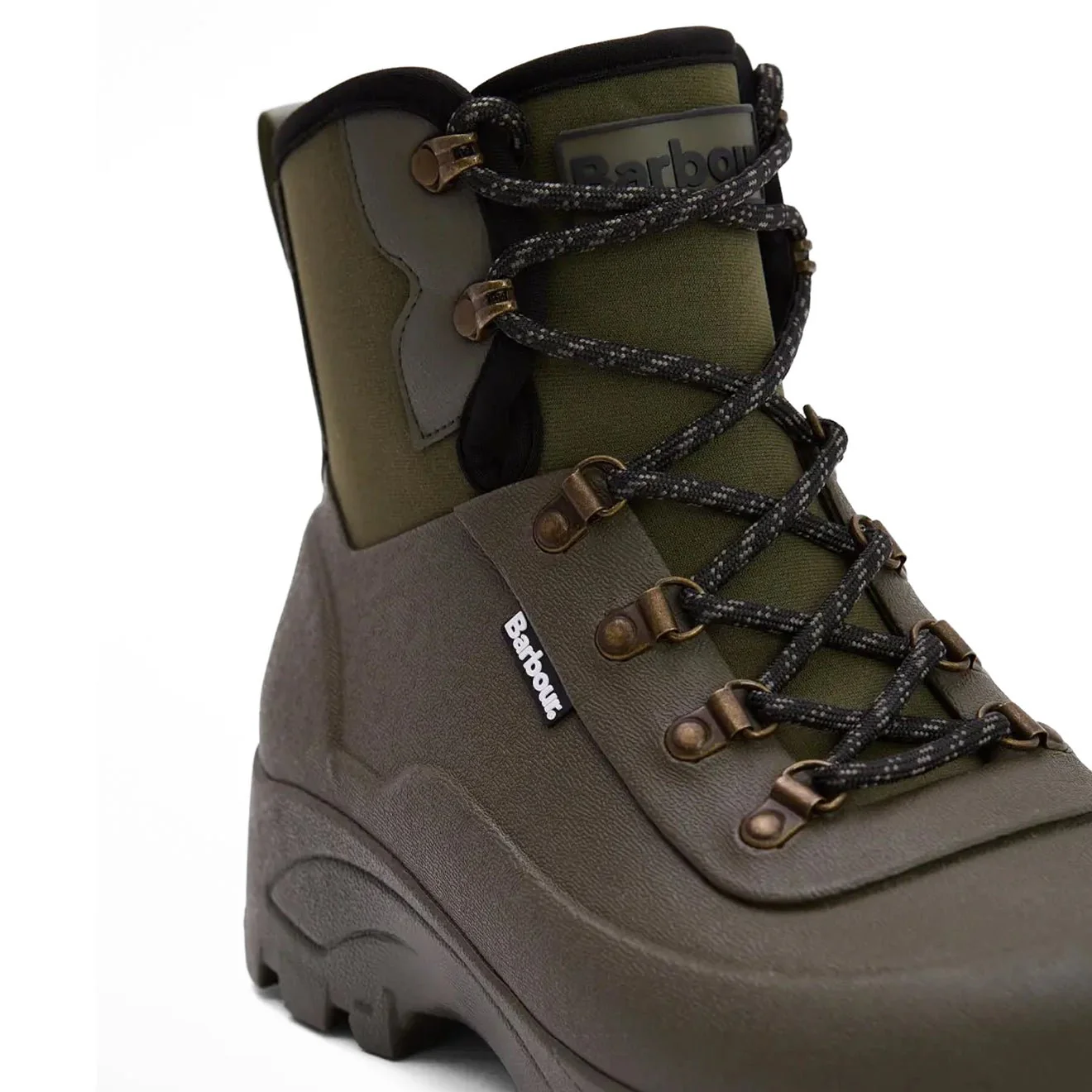 Barbour Marlow Lace Up Wellingtons Olive - Image 4