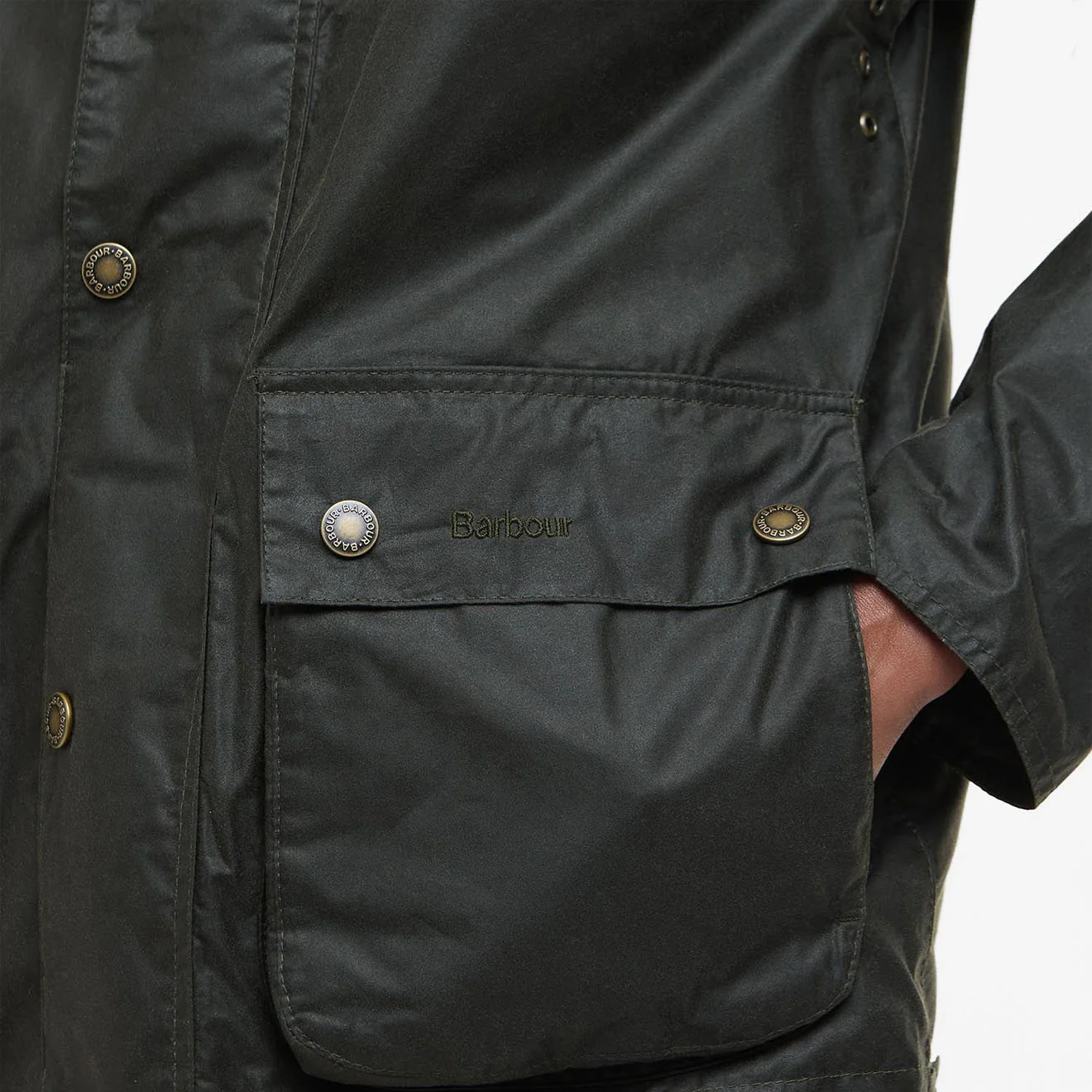 Barbour Modern Bedale Wax Jacket Archive Olive - Image 5