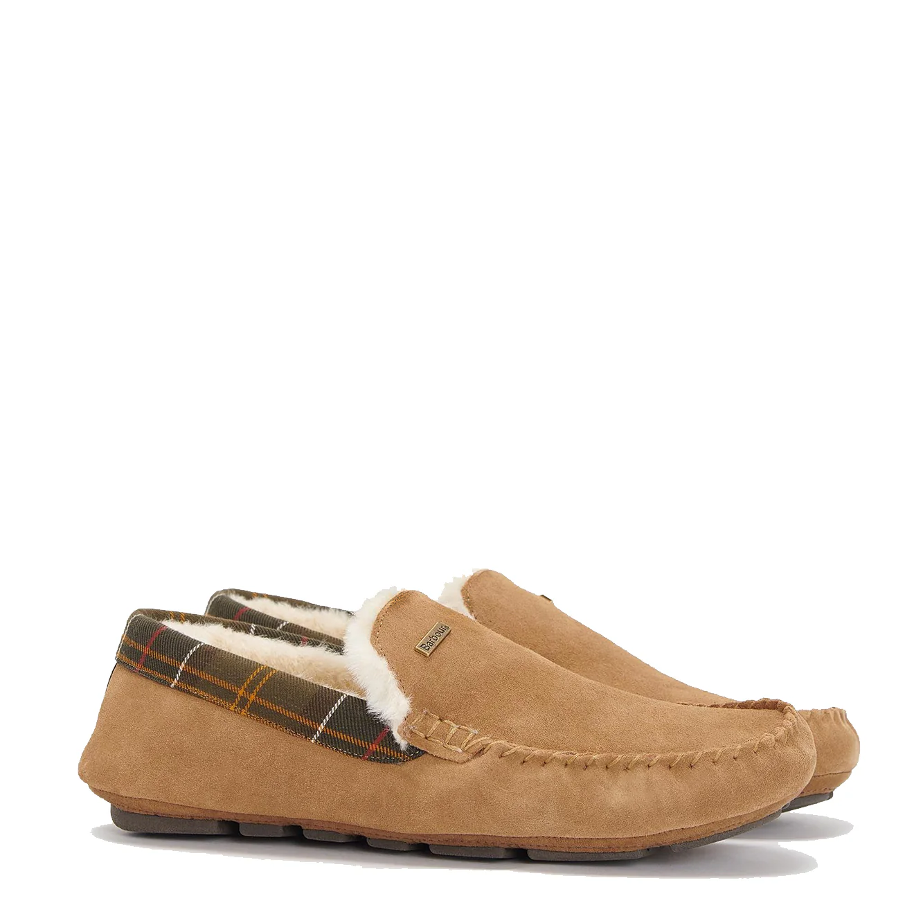 Barbour Monty Moccasin Slipper Camel Suede - Image 4