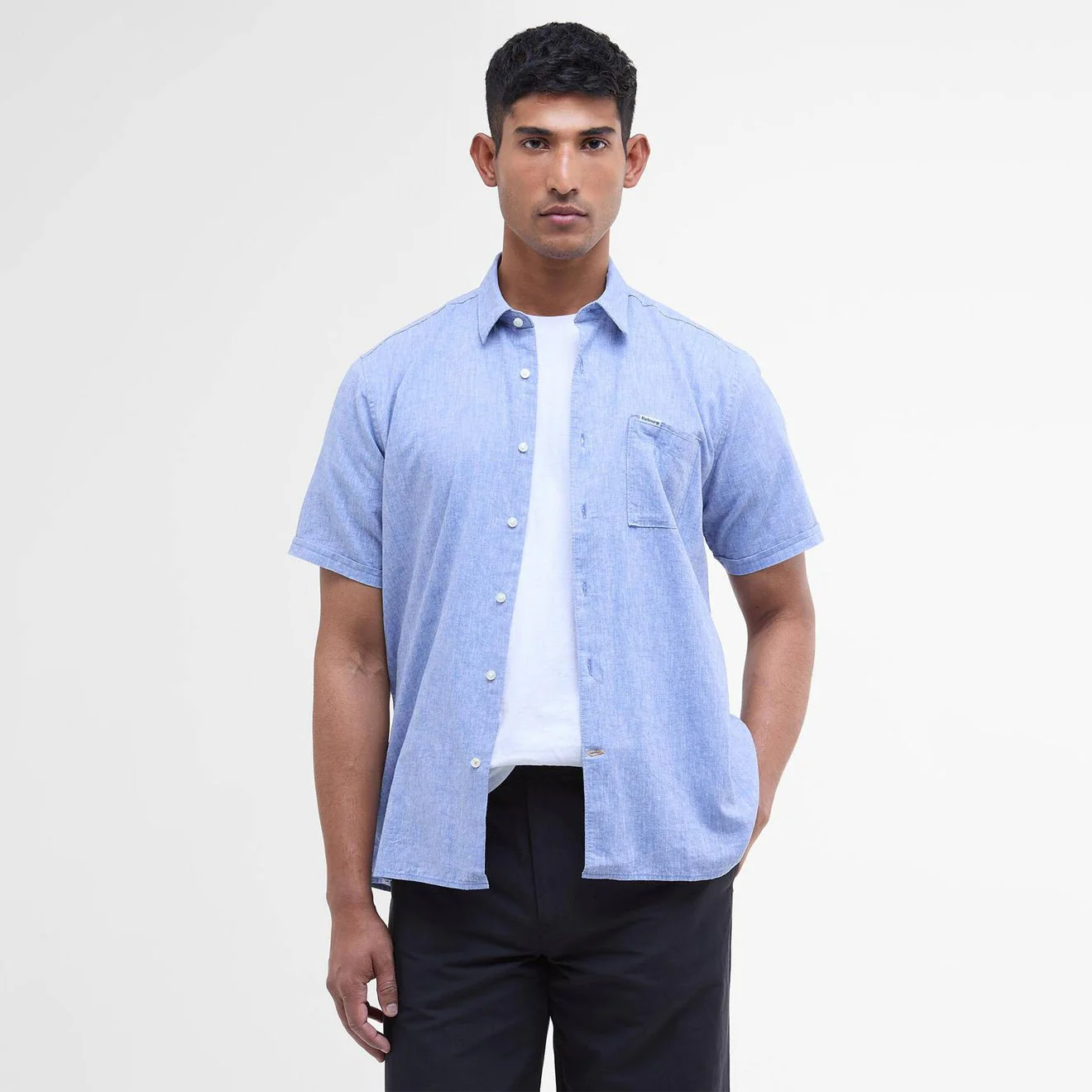 Barbour Nelson Regular S/S Shirt Blue - Image 2