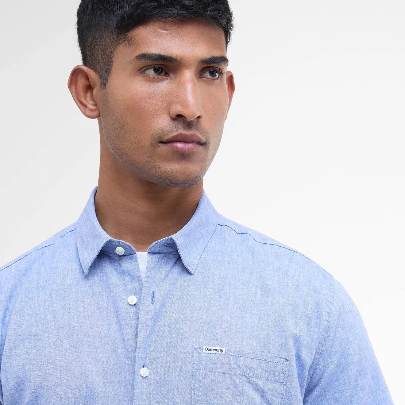 Barbour Nelson Regular S/S Shirt Blue - Image 3