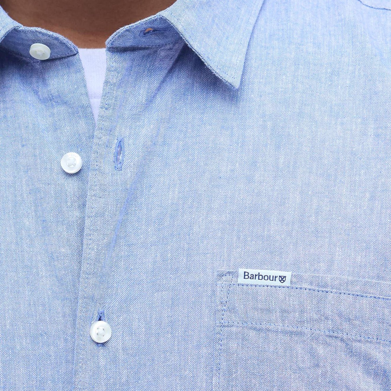 Barbour Nelson Regular S/S Shirt Blue - Image 5