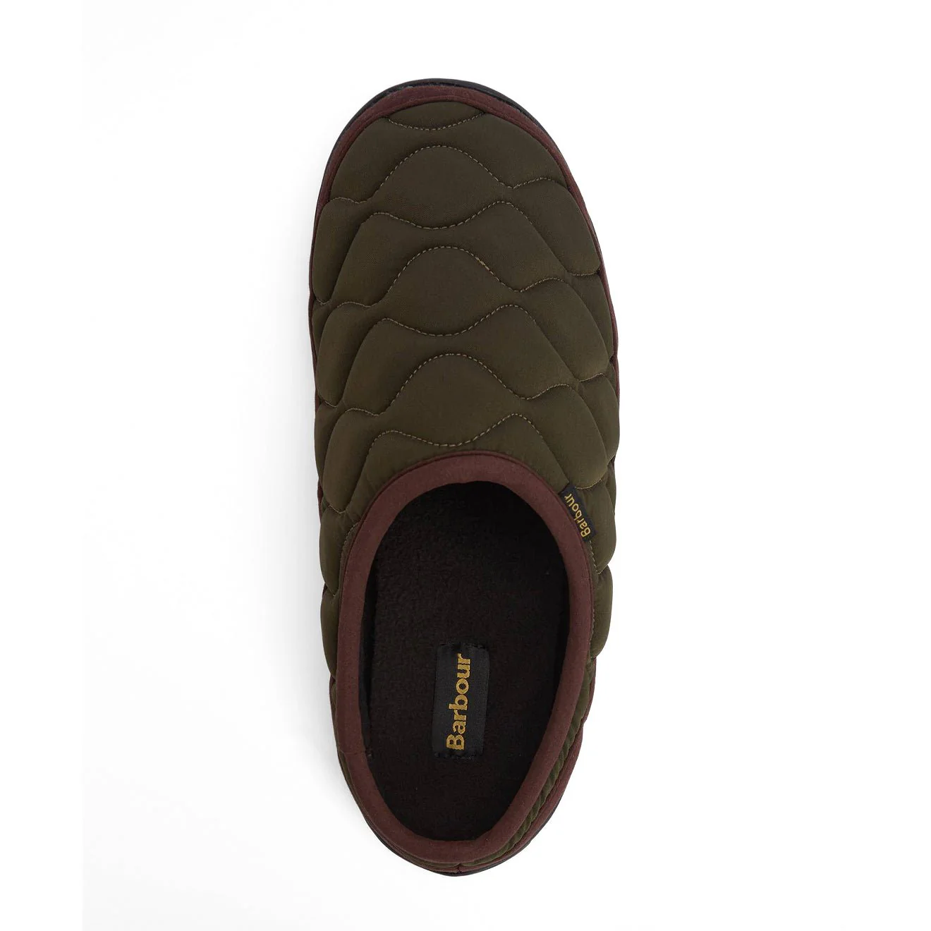 Barbour Outdale Slippers Olive/Brown - Image 2