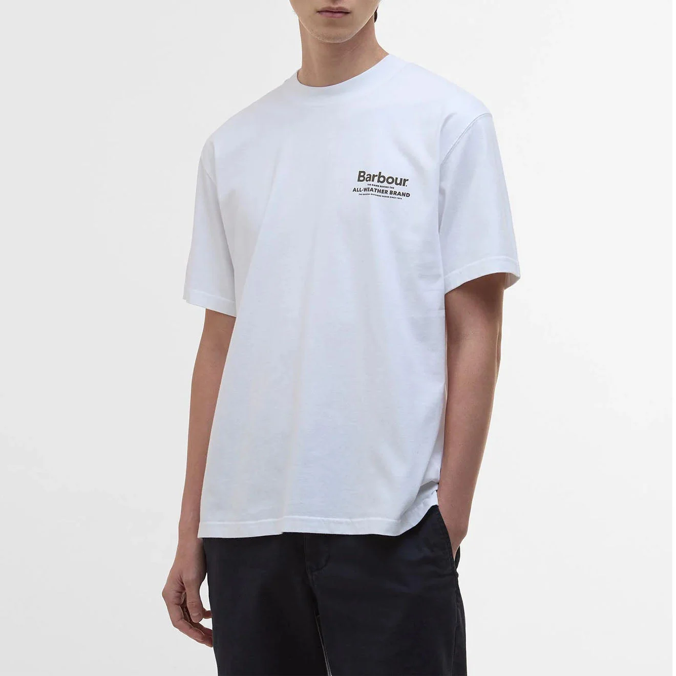 Barbour Outdoors Graphic Fit T-Shirt White - Image 2