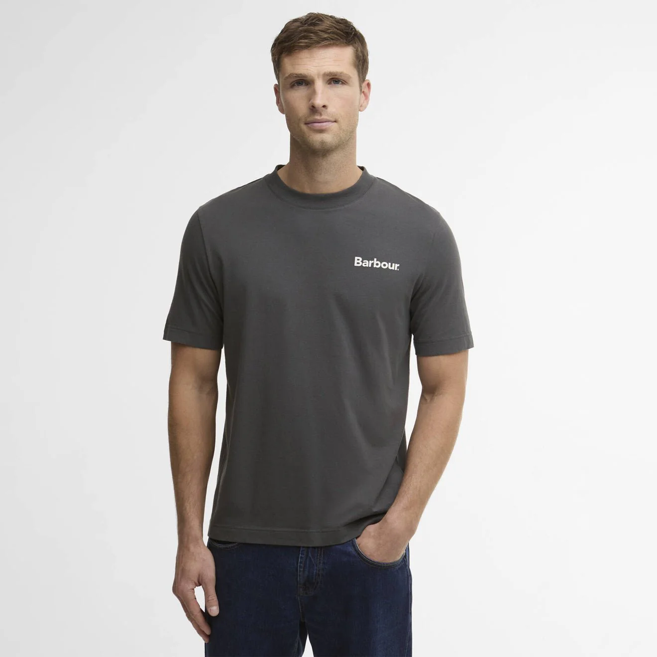 Barbour Packling Relaxed Graphic T-Shirt Asphalt - Image 3